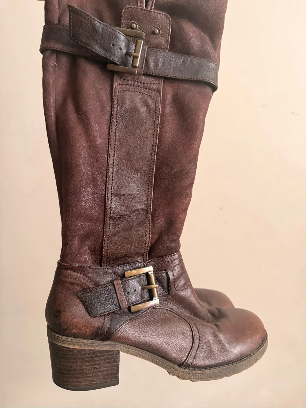 BareTraps Brown Knee-High Riding Boots